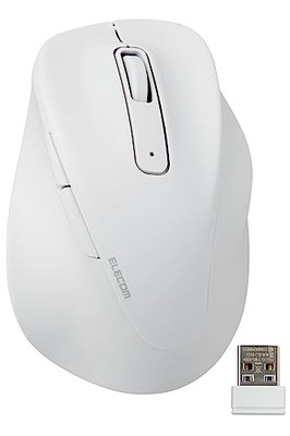 ELECOM Wireless Ergonomic Shape Mouse 2,4 GHz with Mini USB Receiver Silent