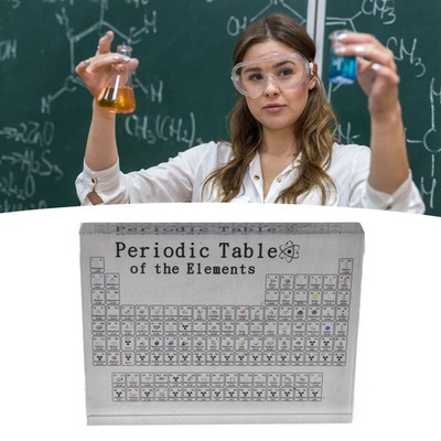 Periodensystem Mit Echten Elementen Im Inneren Klares Acryl Echtes Chemical BAK