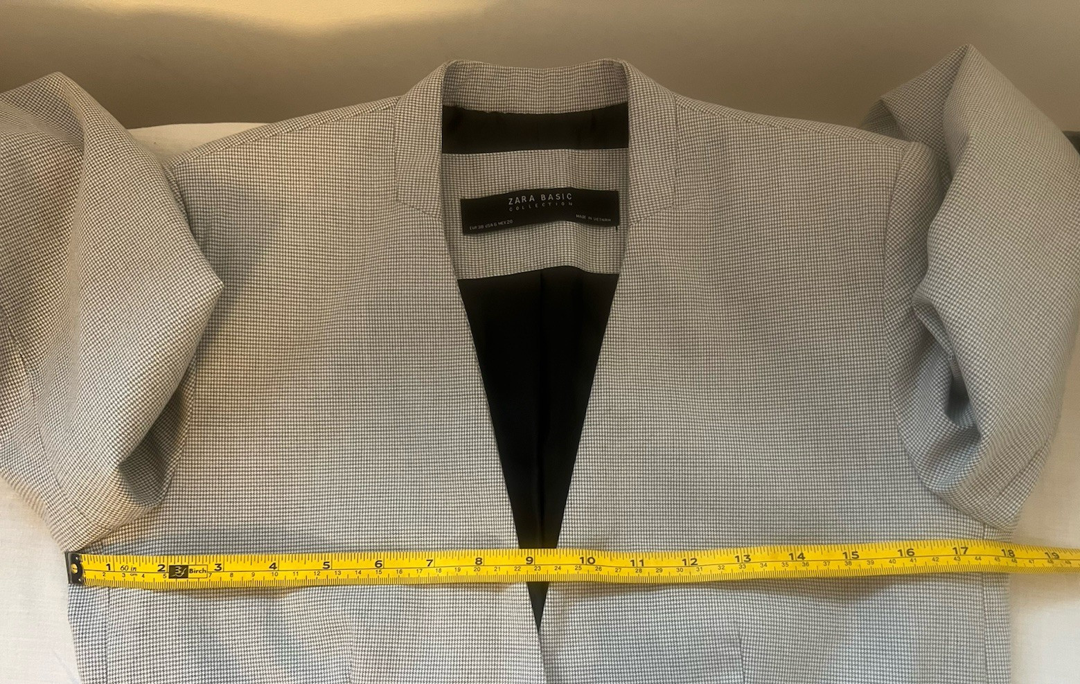 ZARA Blazer Jacket Basic Collection Womens Hounds… - image 4