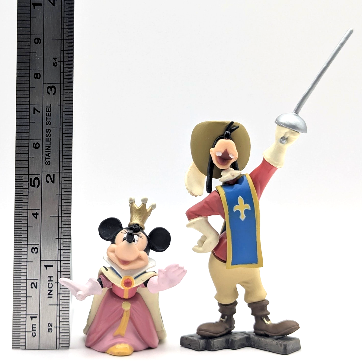Disney Mickey Mouse Three Musketeers Vintage Mini Figure Set of 4