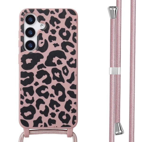 imoshion SilikonhüLle Design Mit Band Samsung Galaxy S25 - Animal Pink-image
