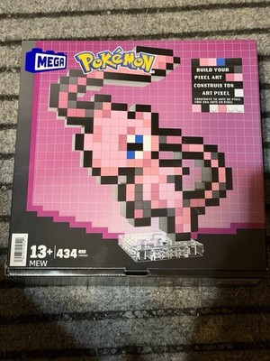 Mega Pokemon HWR80 Pixel Art Mew 434 Piece Building Block Set