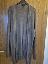 Sarah Pacini Strickjacke Strickmantel  braun Onesize,  offen, vorn 2 Lagen