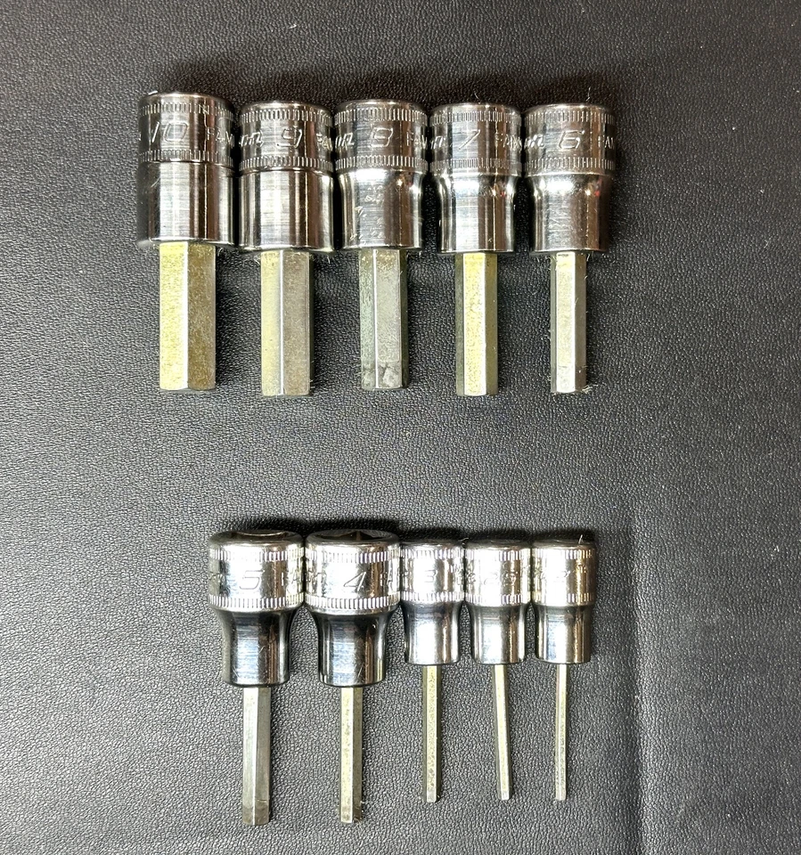 Juego de brocas hexagonales métricas de accionamiento mixto SNAP ON 210EFTAMY 10 piezas (2-10 mm) EE. UU. Foto 3 de 4