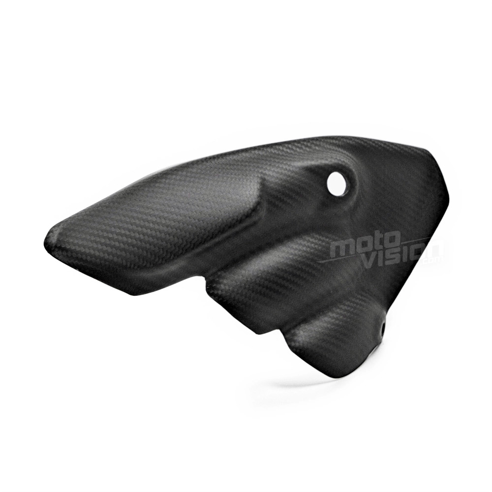 Cache pot carbone MV Agusta F3 B3 Rivale Dragster 2012 protection échappement moto mat