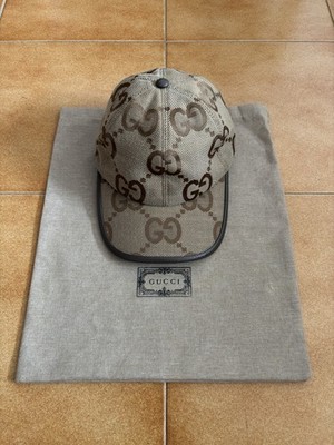 GUCCI 681264 Jumbo GG Hüte Baseball Fashion Cap Canvas Beige