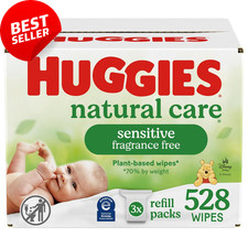 Natural Care Baby Wipes 528ct Sensitive Unscented 99 Water Hypoallergenic