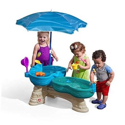 Step 2 Spill & Splash Seaway Water Table for Kids, Two-Tier Outdoor Multi-color