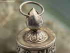 VTG 925 Sterling Handmade Tibetan Prayer Wheel Pendant 2" Scroll Inside Welded — photo 5