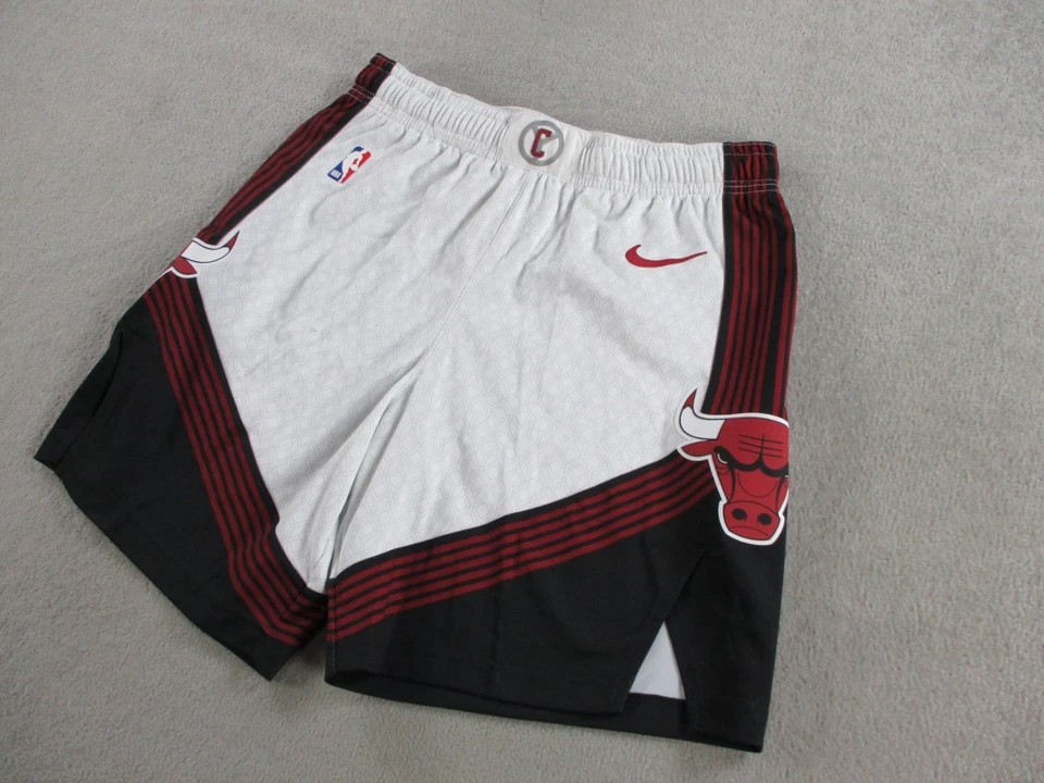 Chicago Bulls Shorts Mens 38 Length 1 City Edition Swingman Team Issue NBA - Image 2 of 4