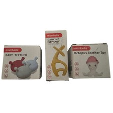 Mombella Baby Teether Toy Bundle Dancing Elephant Octopus Silicone BPA Free 3M 