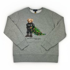 Polo Ralph Lauren Polo Bear Christmas Crewneck Sweatshirt Size Youth L 14-16