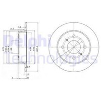 Delphi 2X Bremsscheibe Hinten Ø258 Mm Voll FüR Nissan Almera II Hatchback N16