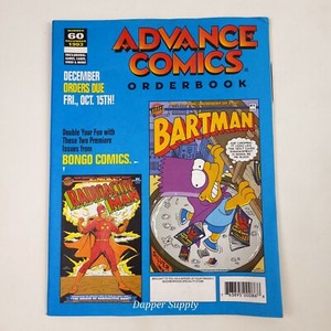 1993 Advance Comics Orderbook #60 Simpson Cover Bartman Radioactive Man