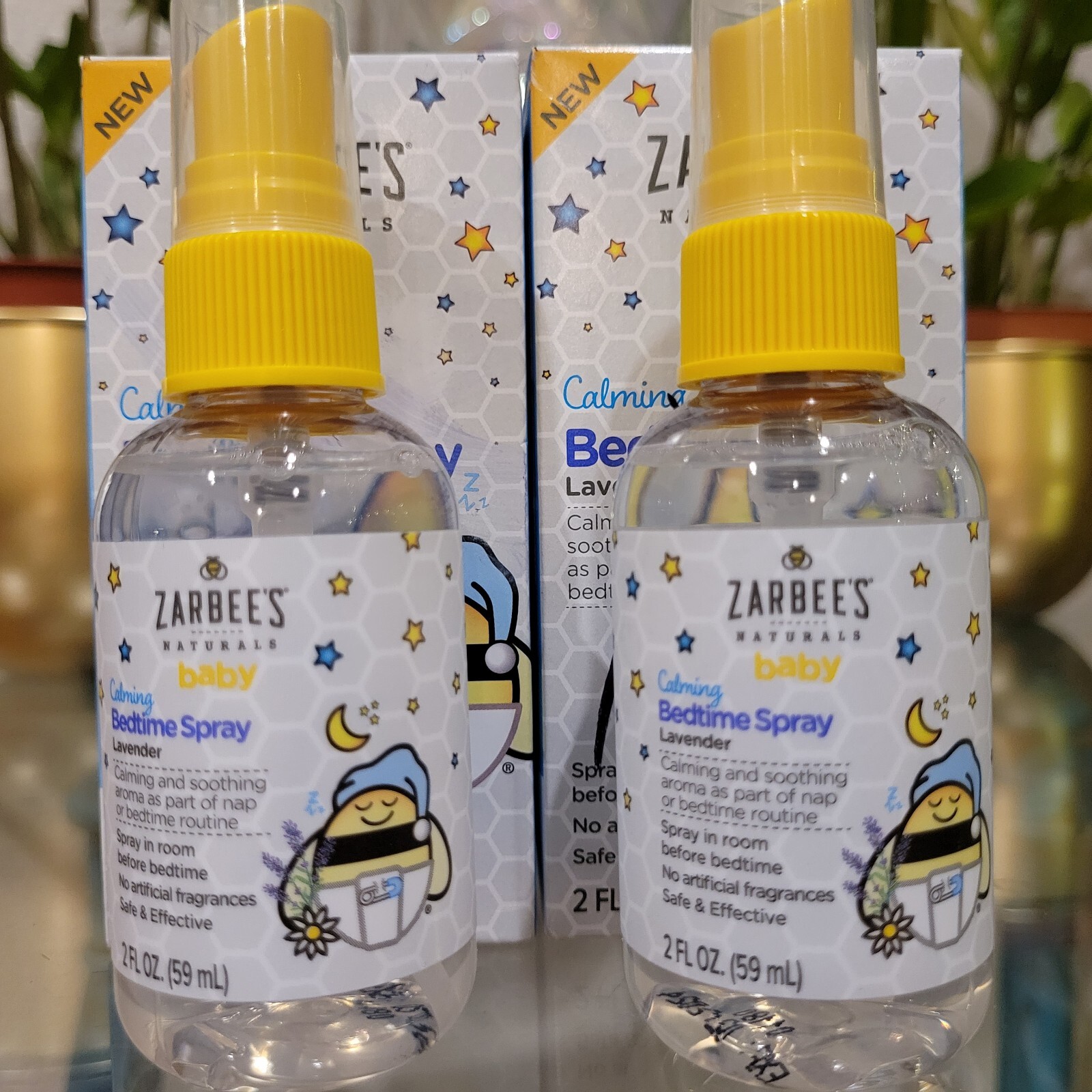 2x Zarbee's Naturals Baby Calming Bedtime Room Spray Lavender 2 fl oz