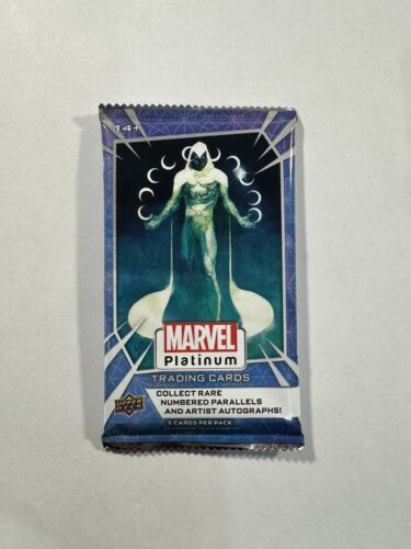 (1) Pack de cartes à collectionner Marvel Platinum 2023 scellé en usine - 5 cartes par paquet - Photo 1 sur 2