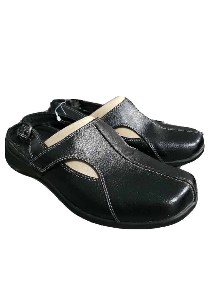 Easy Street 女式 7 码宽男式皮革上吊带平底舒适 — 第 2/4 张图片