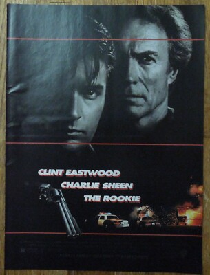 1990 THE ROOKIE Action Cop Movie With Clint Eastwood Charlie Sheen