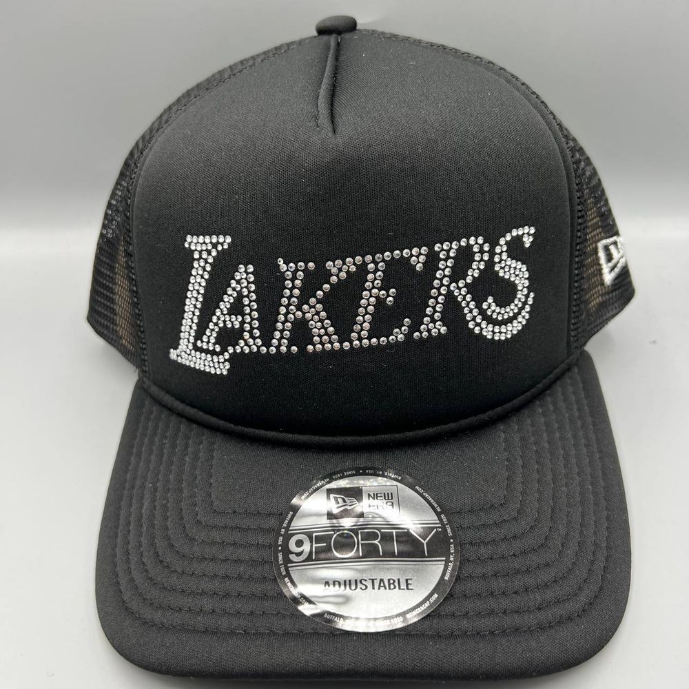 Los Angeles LA Lakers Trucker Hat Men Black 9Forty New Era Snap