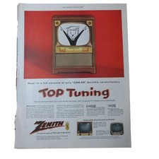 1954 Zenith Television - Top Tuning - Vintage Print Ad