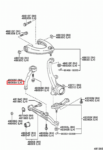 Genuine Toyota Brevis JCG11 JCG10 Crown JKS175 Front Suspension Lower LH Arm - Imagen 8 de 9