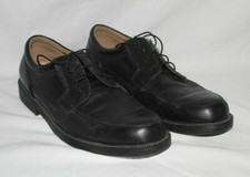 Chaps Mens Oxford Black Leather Shoes 096-9524 10M