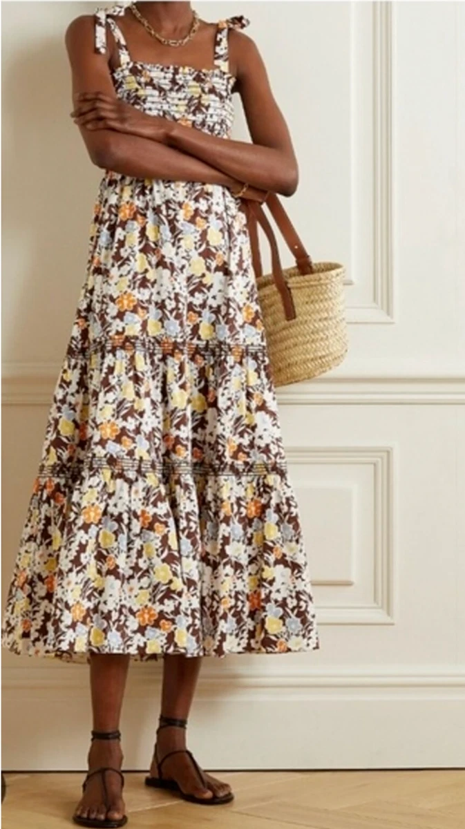 Tory burch striped tiered maxi shop skirt