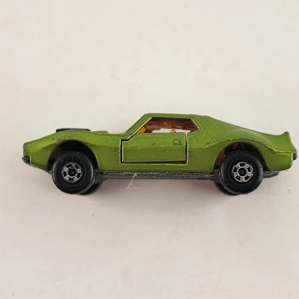 Matchbox Car Superfast No 9 AMX Javelin Green 1972 Orange Interior