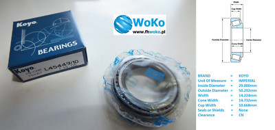 専用ページ④ Taper Roller Bearing - L 45449/L 45410 - 45449/45410 29x50,29x14