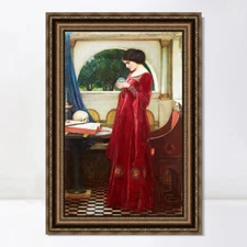 Framed Art Crystal Ball by John William Waterhouse Wall Art 22"x32"