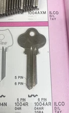 5 Lockwood 35RA 1004AR Taylor  NYC  Locksmith Original USA Brass 6 Pin Long