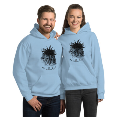 Frida Kahlo, Cat, Unisex Hoodie, Pet, Kangaroo, Meow, Anorak, Kitty, Hooligan