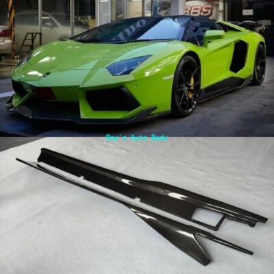 Fit For Lamborghini Aventador LP700 720 750 RZ Style Carbon Fiber Sideskirts Lip