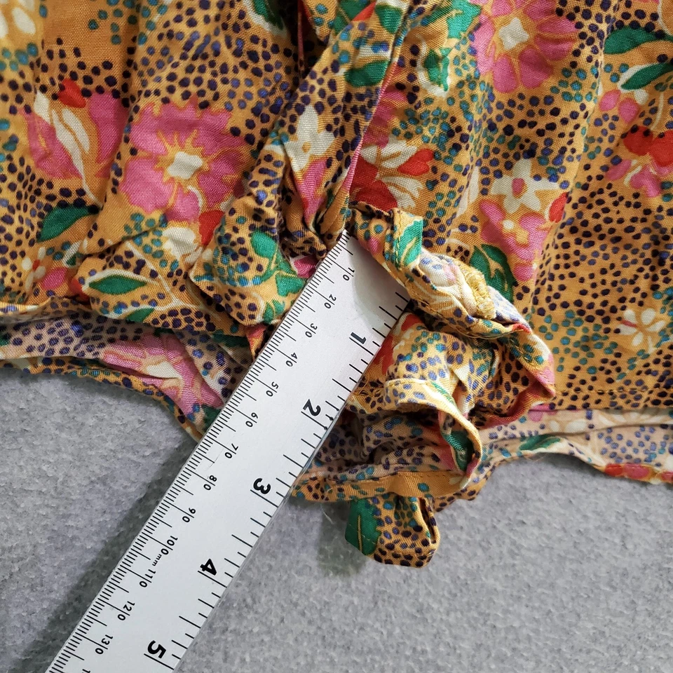 Pantalones Cortos American Eagle Mujer Medianos Naranja Floral Estampado Leopardo Bolsa de Papel Foto 3 de 4