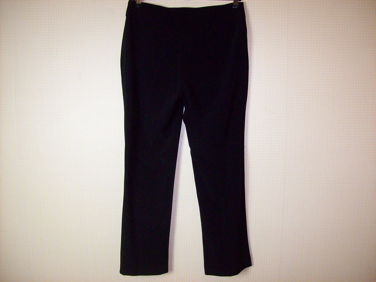 Dress Barn Size 12 Womens Black Pants Flat Front Dress Career Pant