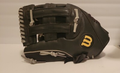 Gant Softball Wilson Elite A2449 13 Pouces Main Gauche Cuir Noir Poche Large