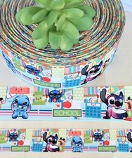 7/8 1.5" 1 YD Lilo and Stitch Back To School Grosgrain Ribbon Scrump