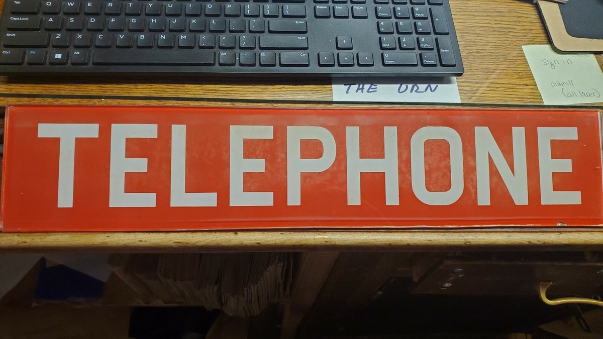 USA製 60s~7's Vintage Phone Booth Sign USA製 60s~7's Vintage Phone Booth Sign