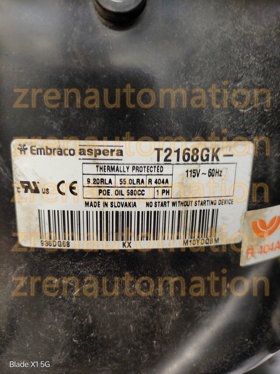 T2168GK Embraco Aspera Compressor T2168GK DHL/FedEx/UPS Expedited