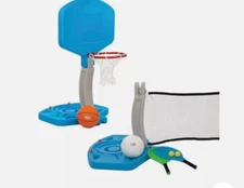 Pool sports game pack with basketball and hoop.