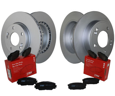 Front Rear Brake Kit Disc Rotors TRW Pro Ceramic Pads For Hyundai Elantra FWD US
