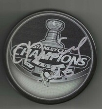 Ruslan Fedotenko Signed Pittsburgh Penguins 2009 Stanley Cup Champions Puck