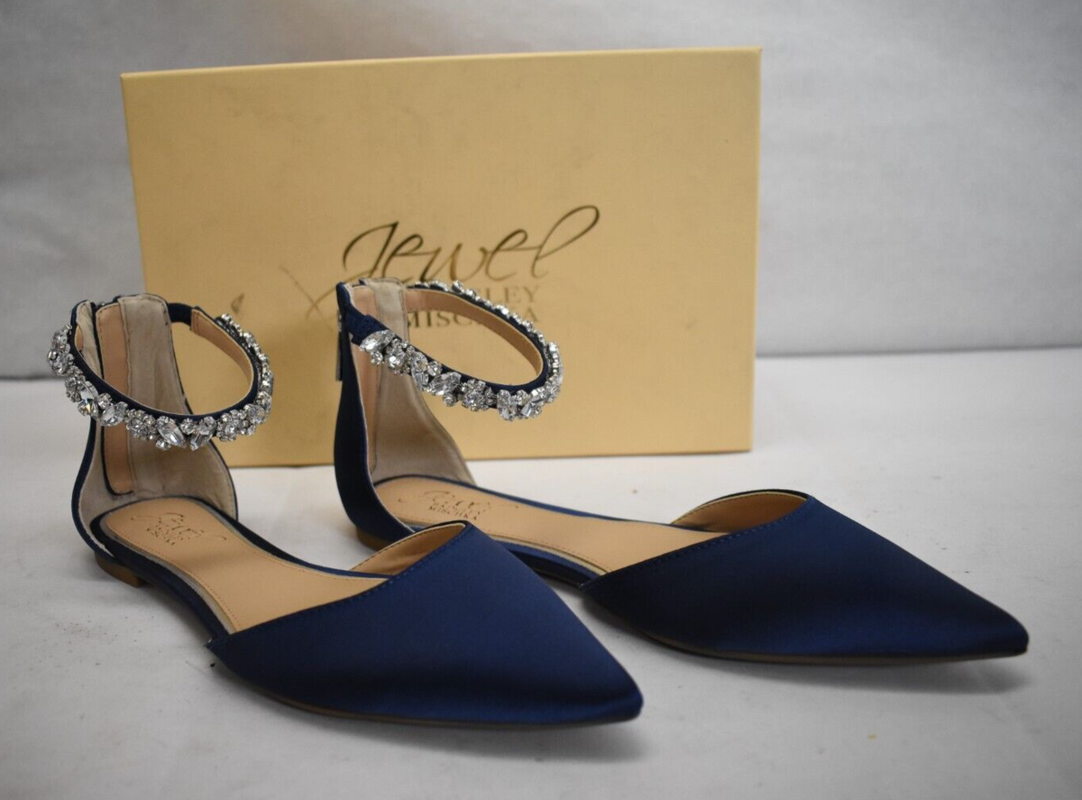 Jewel Badgley Mischka Womens Cassidy Evening Flat Closed Toe Jewel Badgley Mischka Womens Cassidy Evening Flat Closed Toe