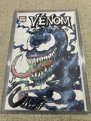 Venom Separation Anxiety #1 1/1 Original Color Art Sketch SMUNCHY  Sig W/COA