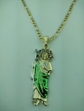 Colgante San Judas Tamaño Grande 3.0" con cadena dije de San Judas Tadeo con cadena