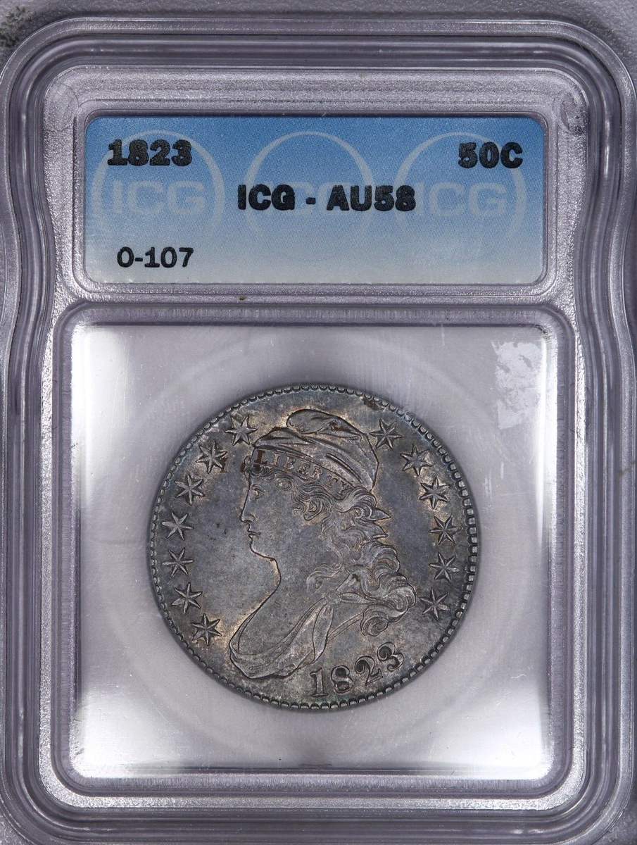 1829 ICG AU58 50C  1823 Capped Bust Half Dollar 50c ICG AU58 - Super Flashy! | eBay