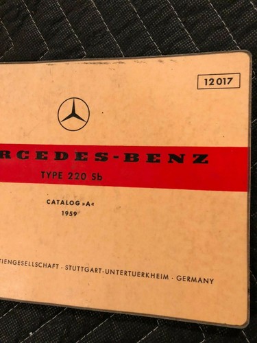 USADO ORIGINAL MERCEDES 220S 220Sb aleta trasera piezas cola trasera catálogo manual A 1959 - Imagen 2 de 4