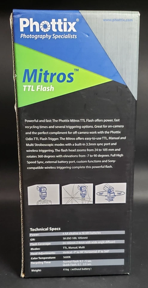 Phottix Mitros TTL Flash for Sony New in Box - Image 4 of 4