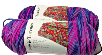 Loops & Threads Soft Classic Yarn 2 Pack  Orchard Mist Multi 