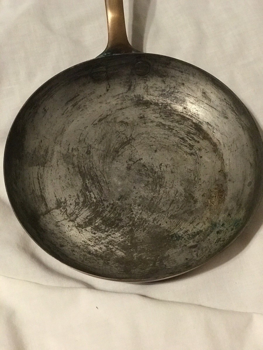 Bazar Francais New York “666” Copper Fry/Sauté Pan W/Brass Handle